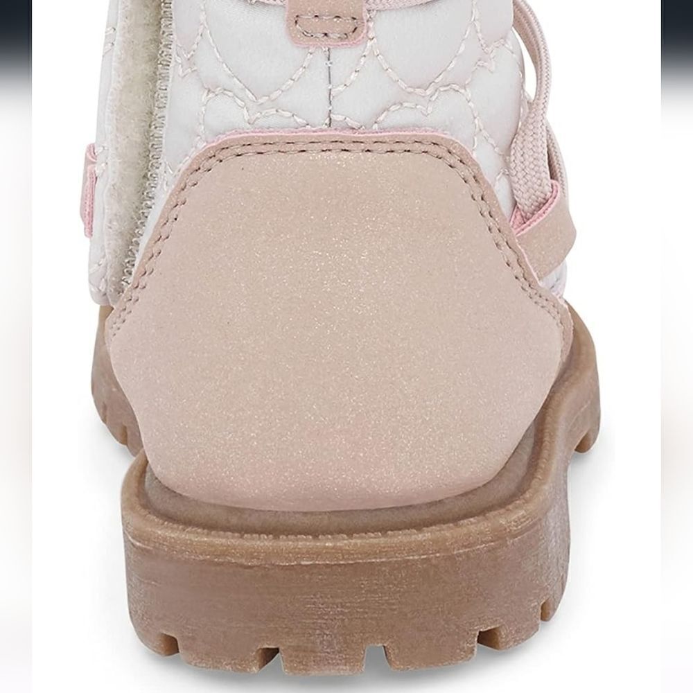 Carter's toddler Child Ribbed Tayla ivory and Pink Fashion Boot size 12 - Picture 8 of 10